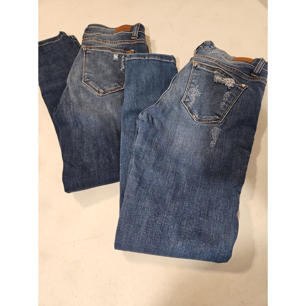 Judy Blue skinny jeans Bundle size 5/27 distressed Patched Denim Jeans 2Pr(1131
